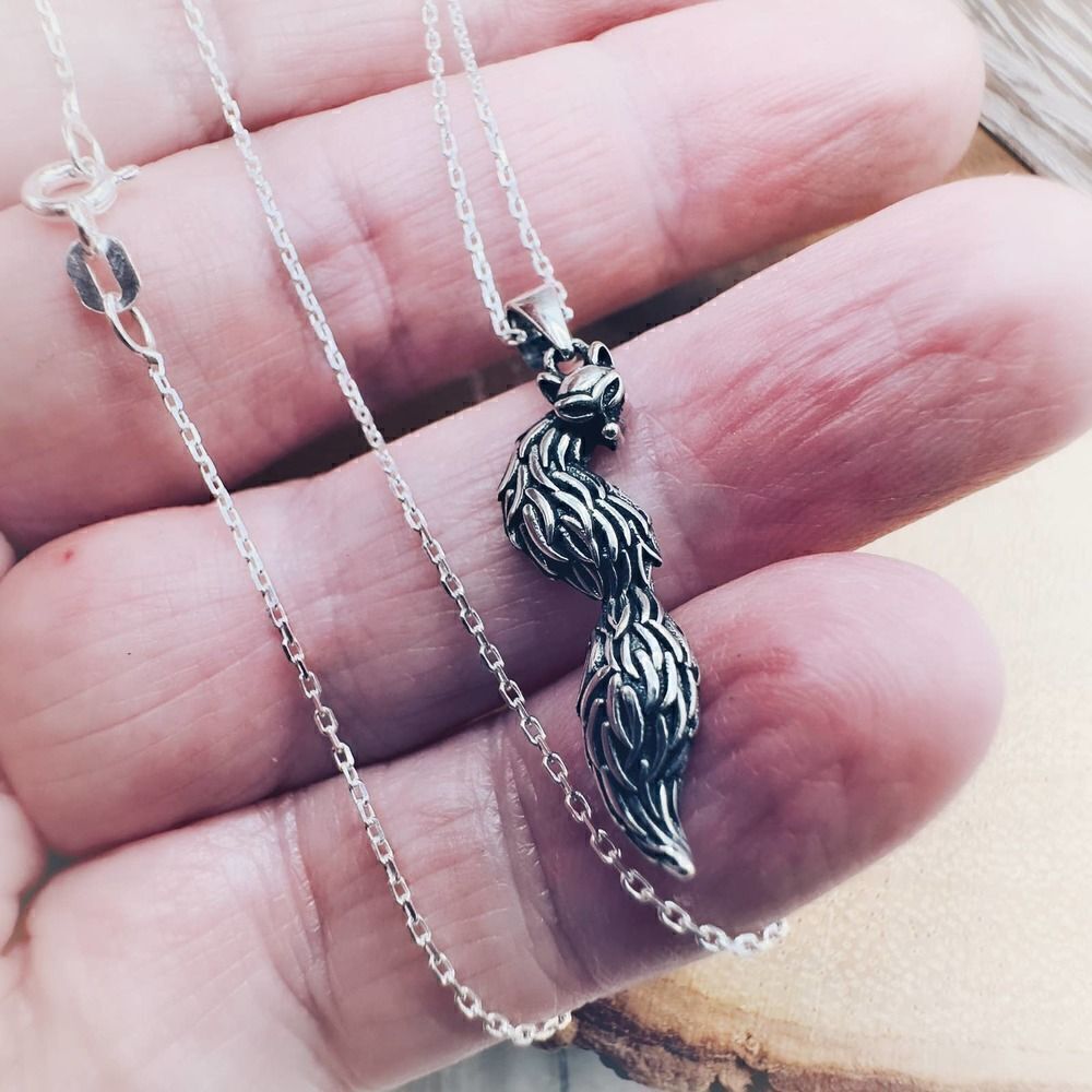 Fox Sterling Silver Necklace